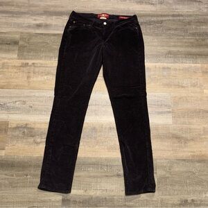 Lucky Brand Zoe Skinny Black Corduroy Pants Women’s Size 10/30